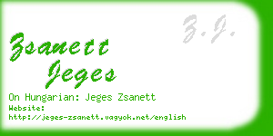 zsanett jeges business card